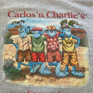 VINTAGE Senior Frogs Shirt Adult L Carlos n Charlies‎ Beach Graphic TShir…